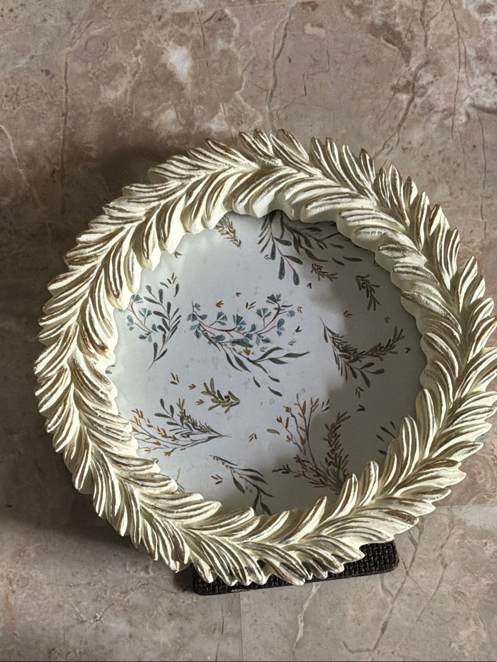 ANTHROPOLOGIE  4”x 4” Ceramic Photo Frame